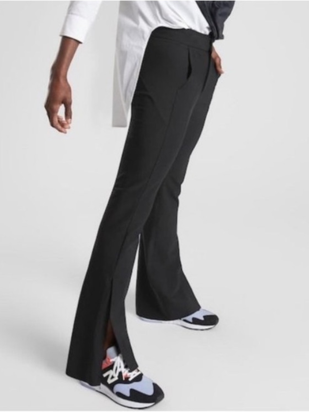 Athleta Stellar Flare Trouser Black Size 6 Tall Neutral Minimalist Work Casual